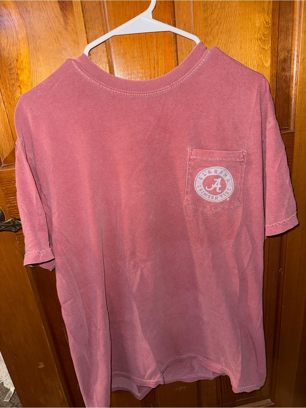 Comfort Colors Crimson Pocket Tee - Faded Red
